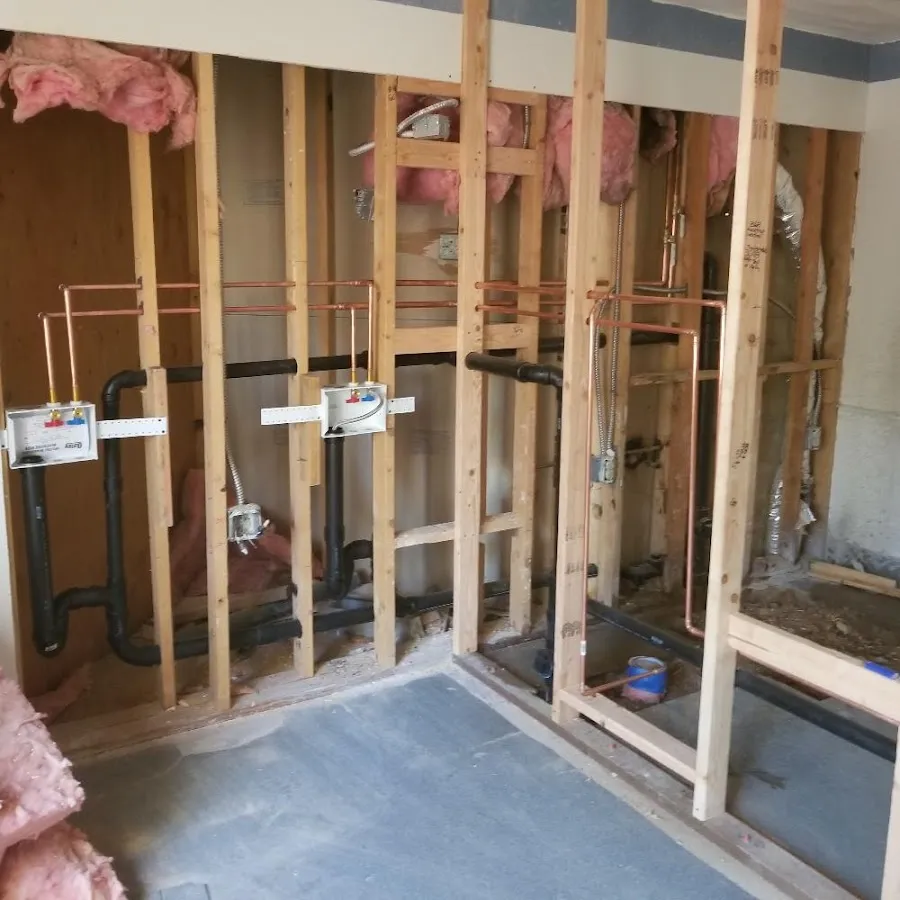 Copper pipe rough-in and plumbing installation in East Grand Rapids